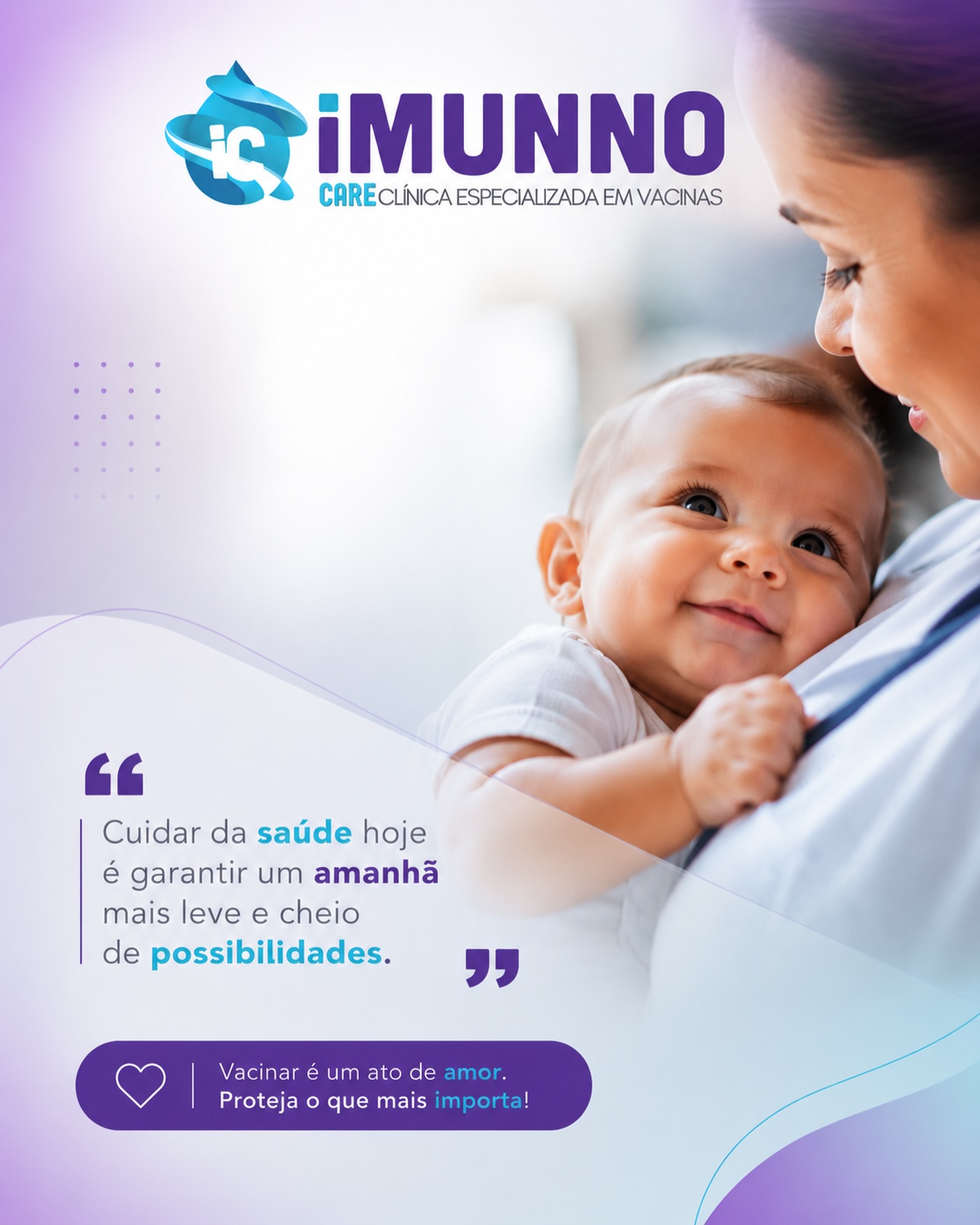 Publicacao Imunno Care sobre cuidado com bebe